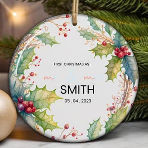 Engaged Ornament, Engagement Ornament, Engagement Gift, Custom Ornament, Personalized First Christmas Engaged, Engagement Announcement