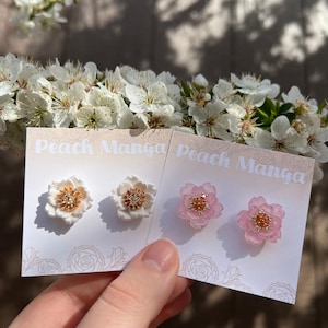 Cherry Blossom Earrings: Handmade Sakura Floral Jewelry