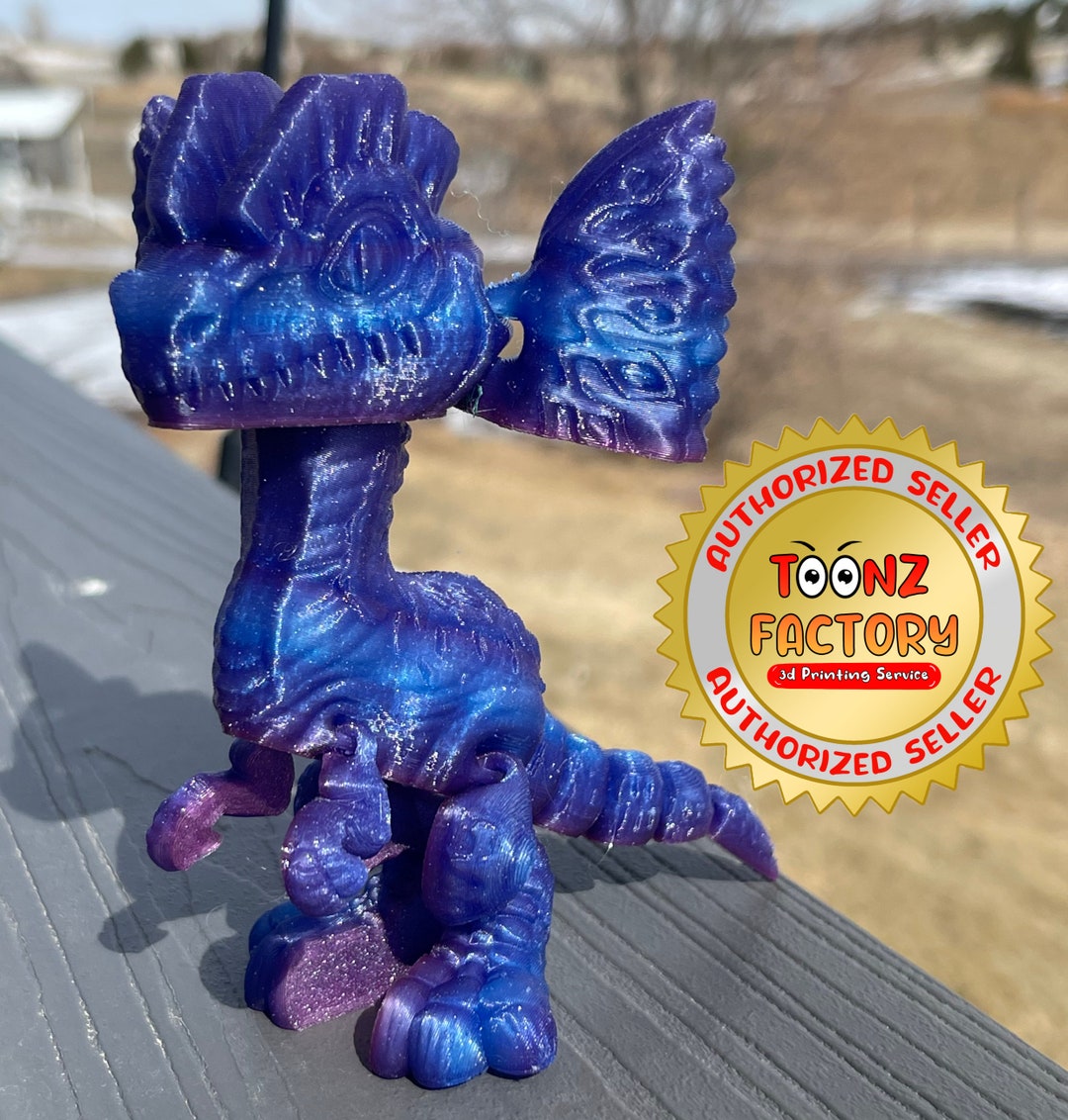 Flexi Dilophosaurus Variety of Colors and Sizes Authorized Toonz