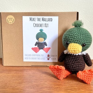 Crochet kit for a cute amigurumi animal toy ~ Mike the Mallard ~ DIY kit/crafting kit/starter pack/