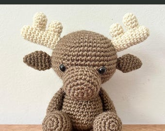 PATTERN: Matthew the Moose Crochet Pattern - pdf crochet pattern/amigurumi pattern/easy crochet moose