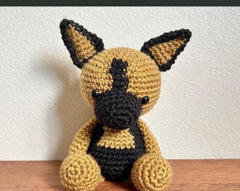 PATTERN: George the German Shepherd Crochet Pattern - pdf crochet pattern/amigurumi pattern/easy crochet dog