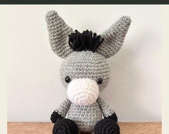 SCHEMA: Dylan l'asino schema all'uncinetto - schema pdf all'uncinetto/schema amigurumi/asino di Natale facile all'uncinetto