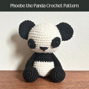 PATRON : Phoebe le panda au crochet - Modèle au crochet pdf/Modèle amigurumi/Panda au crochet facile
