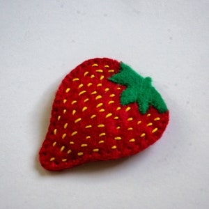 Strawberry Felt Hair Clip