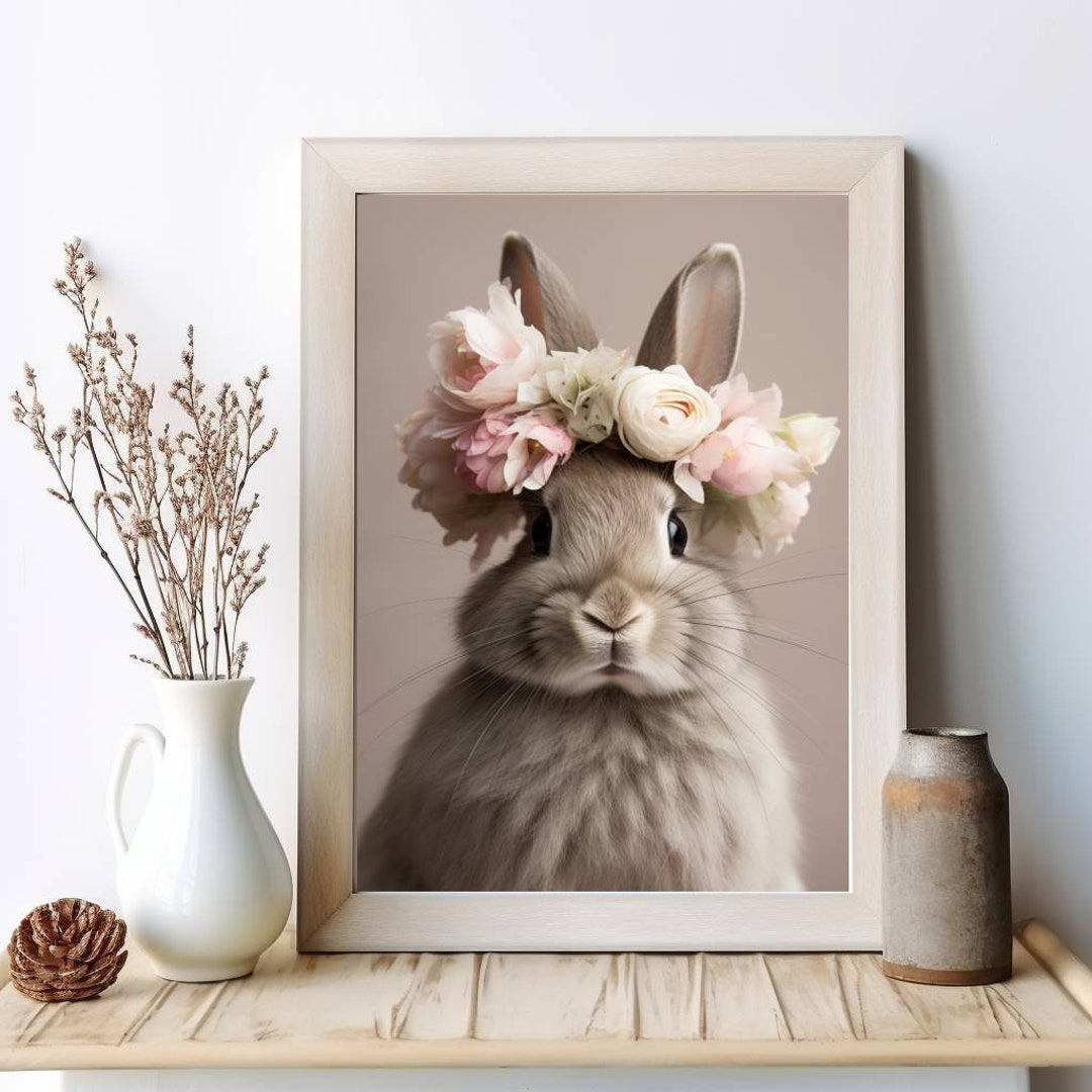 Nursery Wall Art | Bunny Rabbit Print - Girls Bedroom Decor - Nursery ...