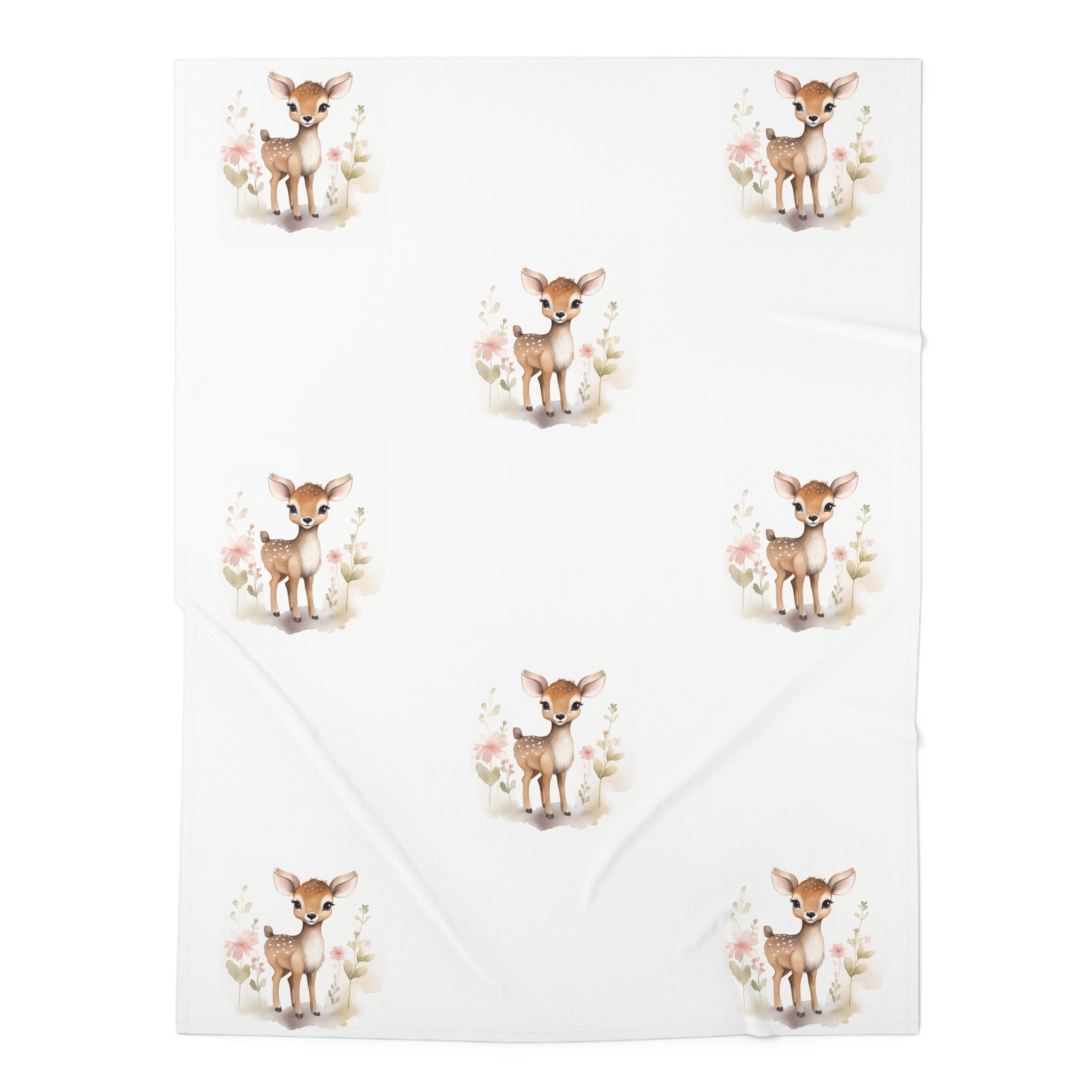 Deer Swaddle Blanket Woodland Animal Nursery Blanket Etsy