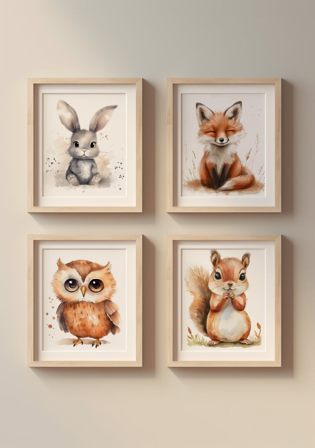 Woodland Animal Prints | Printable Wall Art | Nursery Decor | Cute ...