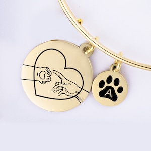 Cat Mom Bracelet, Paw Print Bracelet, Cat Charm Bracelet, Personalized Cat Bracelet, Custom Cat Bracelet,Cat Lover Gift,Personalized Jewelry