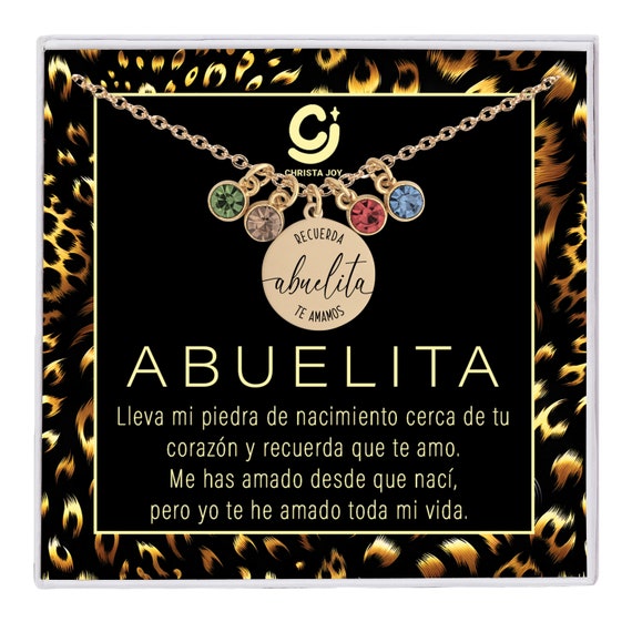 Abuelita Necklace, Abuela Necklace, Regalo Para Abuela, Dia De Las Madres, Grandma Necklace Birthstone, Abuela Gift, Grandma Gift Spanish