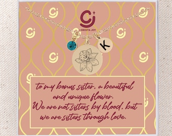 Sister in Law Necklace,Sister in Law Wedding Gift,Sister of the Groom Gift,Unbiological Sister Gift,Bonus Sister Gift,Gift for Sister in Law