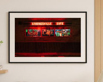 Strongsville Cafe Neon Night Photograph