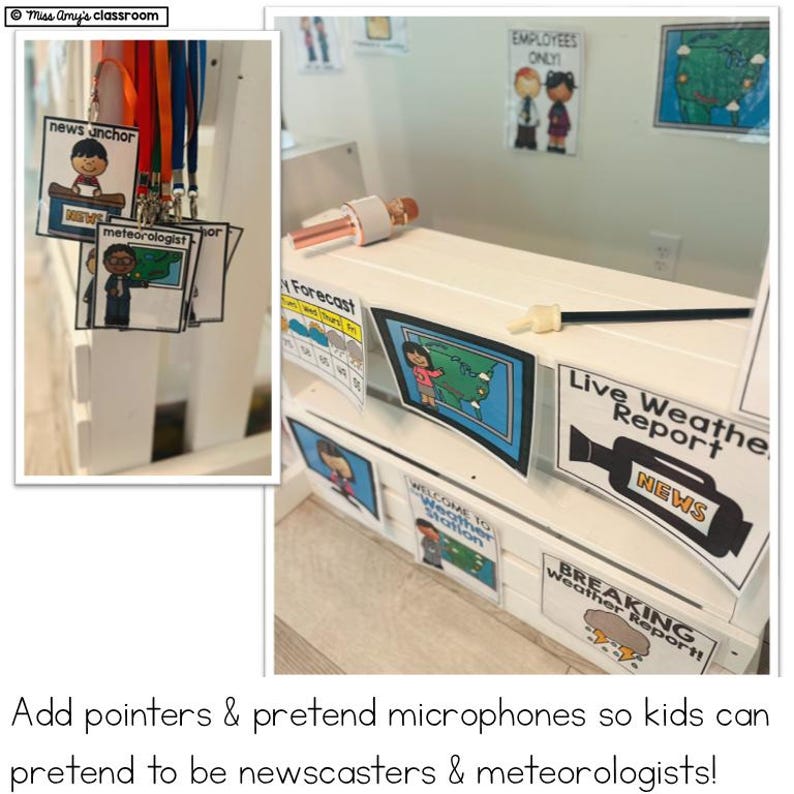 classroom weather charts, weather calendar printables, weather station dramatic play