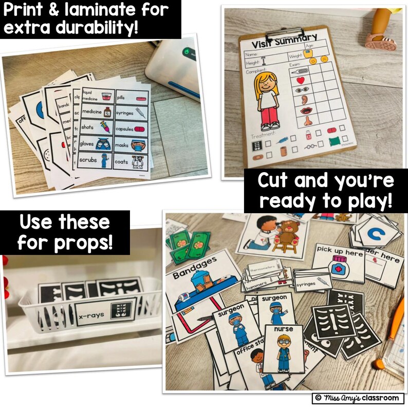 Doctor's Office Dramatic Play Printables - Preschool Pretend Play Kit ...