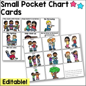 Printable recess expectations cards for circle time lessons