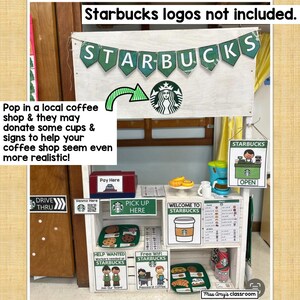 Starbucks Themed Dramatic Play Coffee Shop Printables - Pretend Play ...