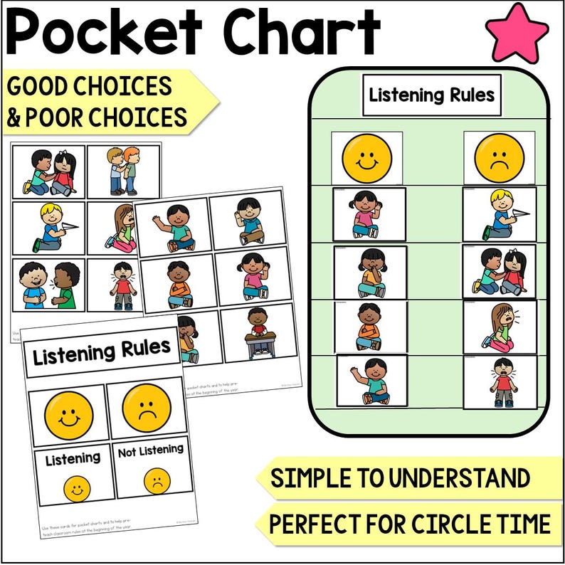 Editable Classroom Rules Posters: Preschool, Kindergarten Visuals (PDF ...