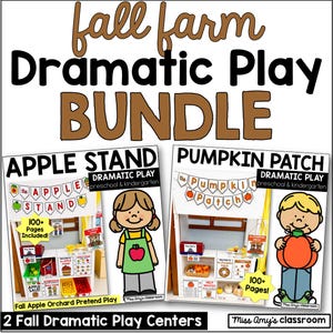Fall Farm Dramatic Play Printables: Apple Stand & Pumpkin Patch Bundle