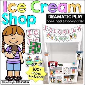 Ice Cream Shop Dramatic Play Printable – Summer Preschool Activity (PDF)