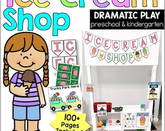 Ice Cream Shop Dramatic Play Printable – Summer Preschool Activity (PDF)