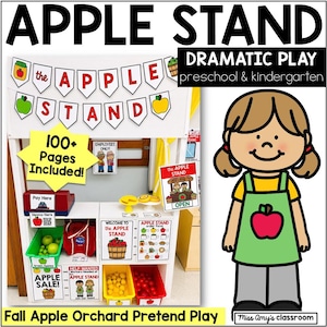 Apple Orchard Dramatic Play Printables: Fall Preschool Activity (PDF Download)