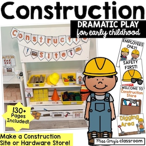 Construction Site Dramatic Play Printables: Preschool Learning (PDF)