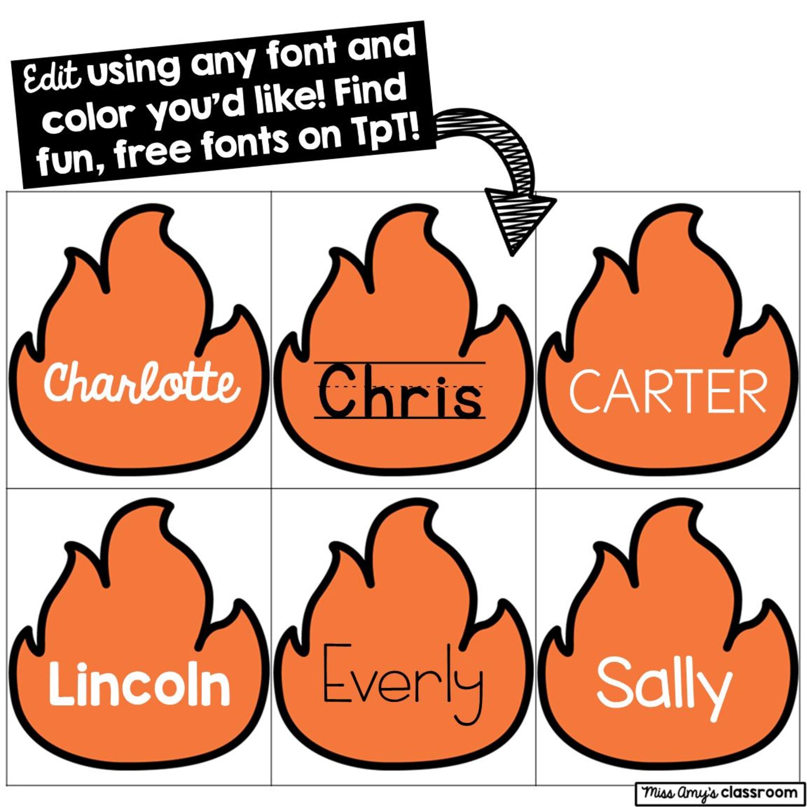 Editable Firefighter Name Tags - Fire Safety Week Printable Badges ...