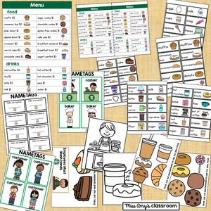 Starbucks Themed Dramatic Play Coffee Shop Printables Pretend Play for ...