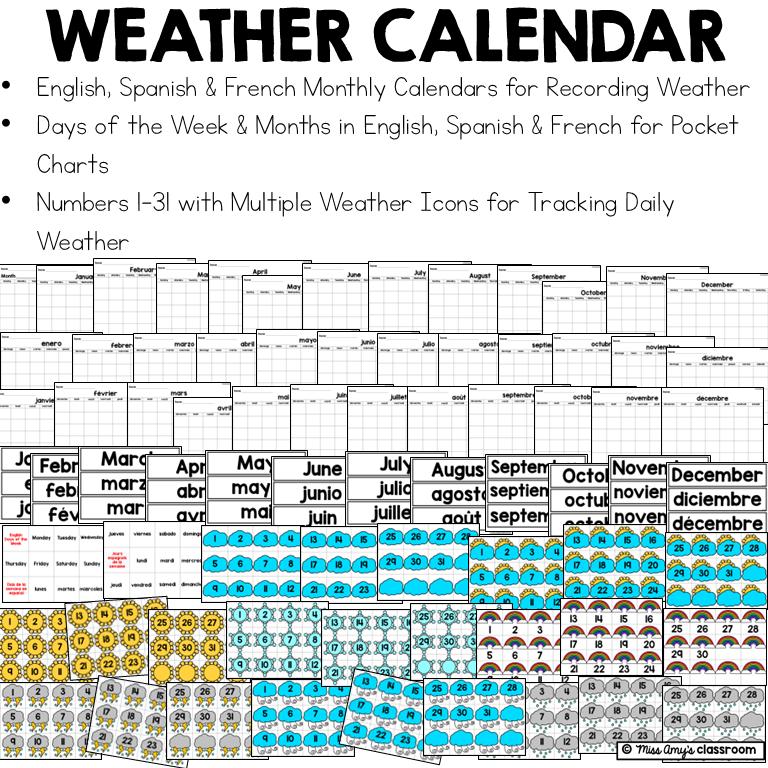 Weather Station Dramatic Play Center - Weather Chart, Calendars ...