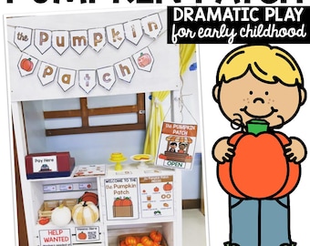 Pumpkin Patch Dramatic Play Printables: Fall Preschool Pretend Play Activity