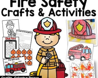 Actividades de seguridad contra incendios para preescolares: Manualidades de bomberos, actividades de motricidad fina, Unidad de ayudantes comunitarios