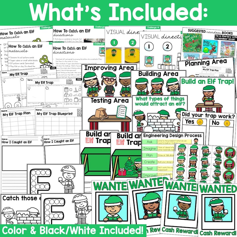How to Catch an Elf STEM Activity - Preschool & Kindergarten Christmas ...