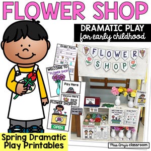 Flower Shop Dramatic Play Printables: Preschool Garden Center (PDF)