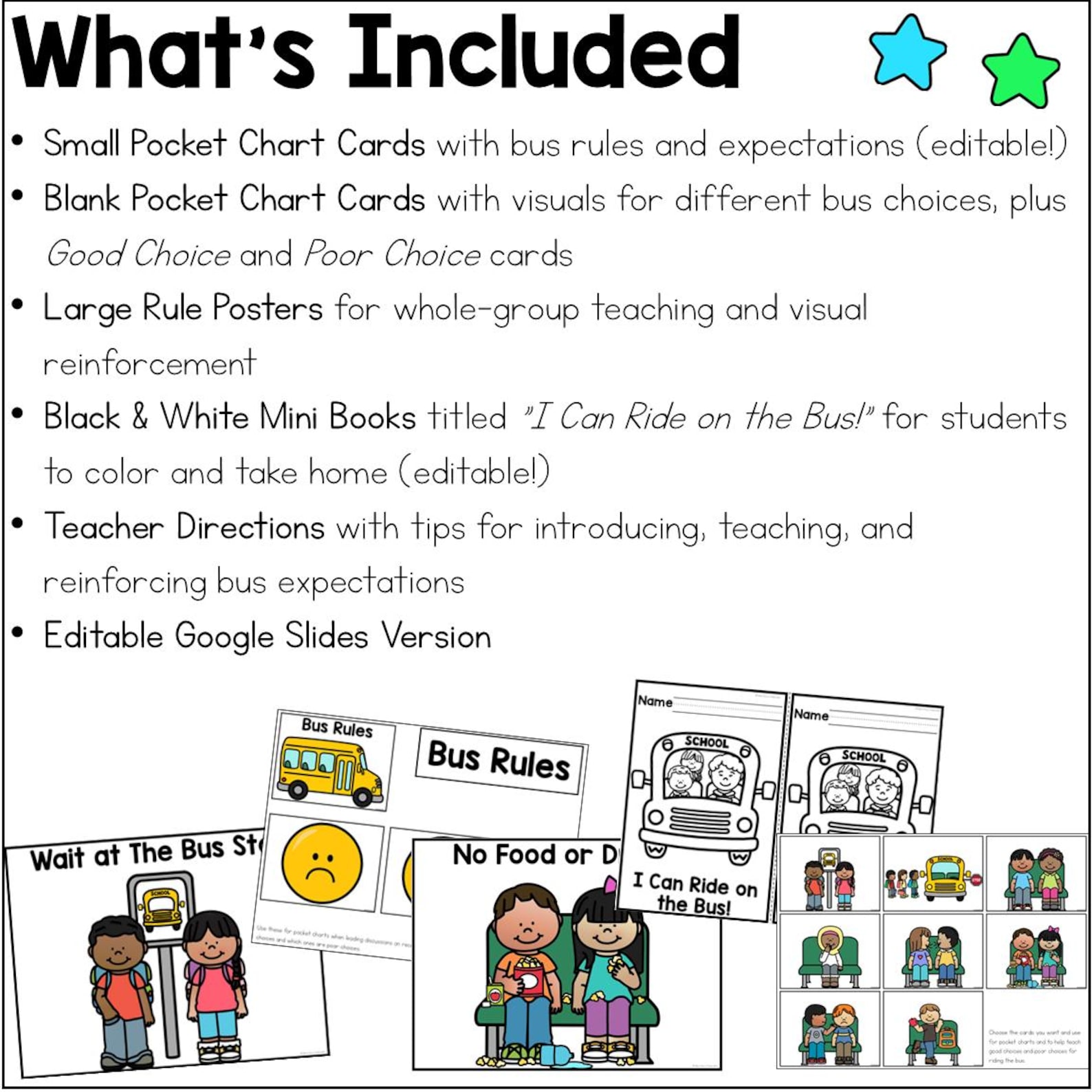Bus Rules & Expectations – Posters, Teaching Tools, Visual Supports ...
