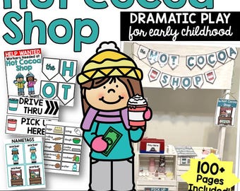 Hot Cocoa Shop – Winter Pretend Play Printables (PDF)