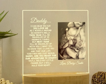 Ultrasound Photo LED Night Light: New Dad Gift, Pregnancy Announcement