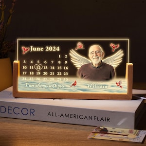 Erinnerungsgeschenk, personalisierte Foto-LED-Lampe, benutzerdefinierte Foto-Nachtlicht für den Verlust von Vater-Mutter, in liebevoller Erinnerung, Papa-Mama-Erinnerungsgeschenke