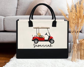 Golfcarttasche: Damen Canvas Golf Tote