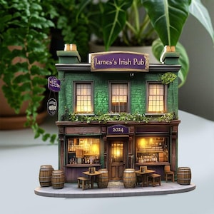 Insegna in acrilico personalizzata per pub irlandese: decorazione da bar personalizzata, regalo per San Patrizio