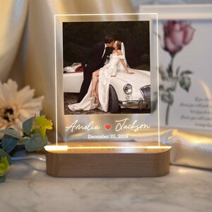 Personalized Photo Night Light, Wedding Gift, Photo LED Light, Personalized Photo Gifts, Photo Lamp Anniversary Gift Gifts for Her,Valentine