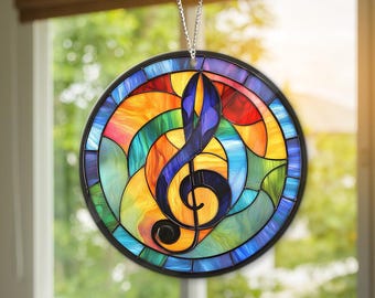 Musik Hinweis Acryl Ornament, Musiklehrer Geschenk, Musikliebhaber Geschenk, Band Geschenk, Violinschlüssel Ornament, Klavierlehrer Geschenk, Gitarre Urlaub
