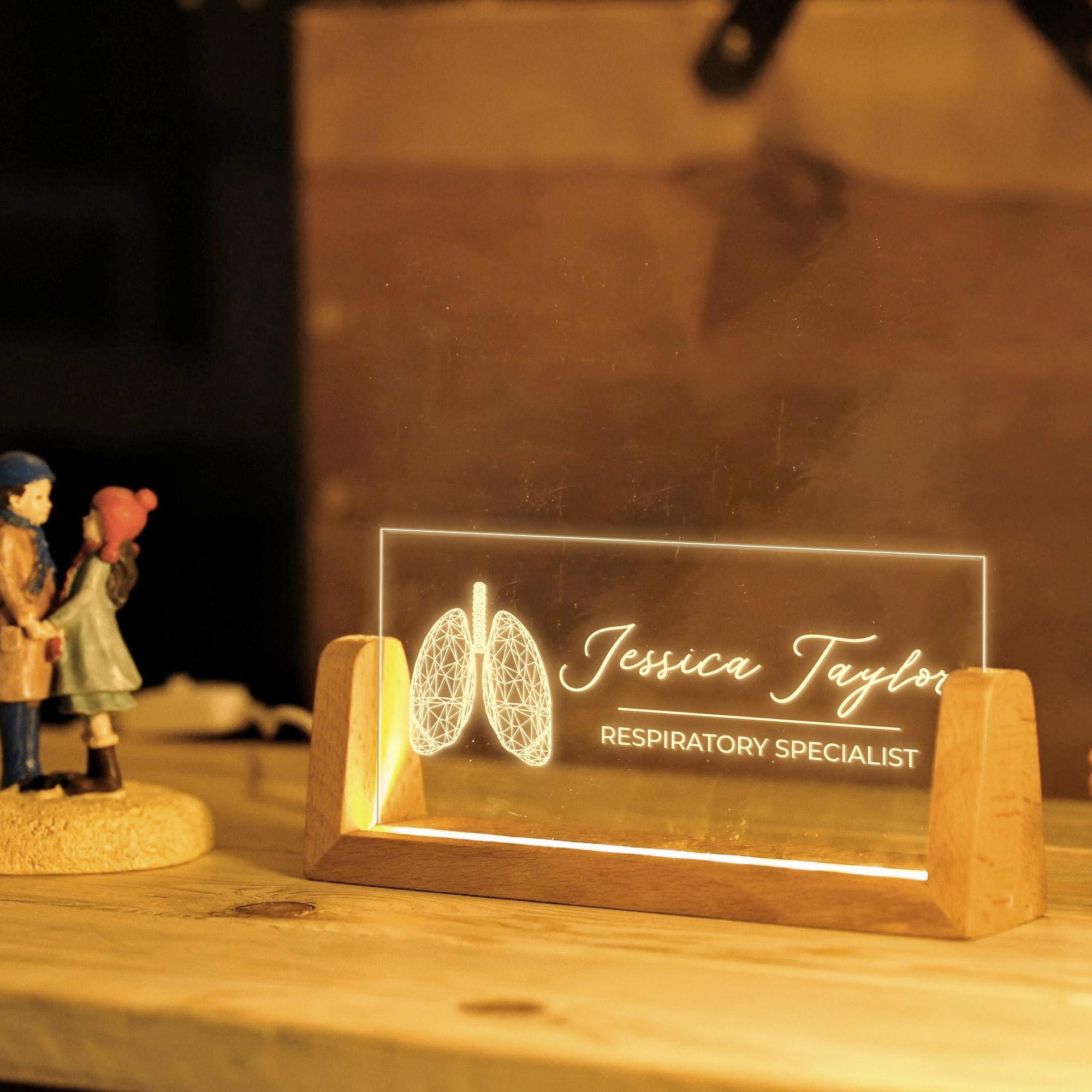 Personalized Respiratory Therapist LED Desk Sign - Custom RT Gift - Etsy
