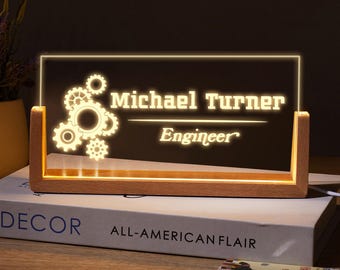 Personalisiertes Schreibtischschild für Techniker, Geschenk für Techniker, Geschenk für neuen Techniker, Bürodekoration, Abschlussfeier des Technikers