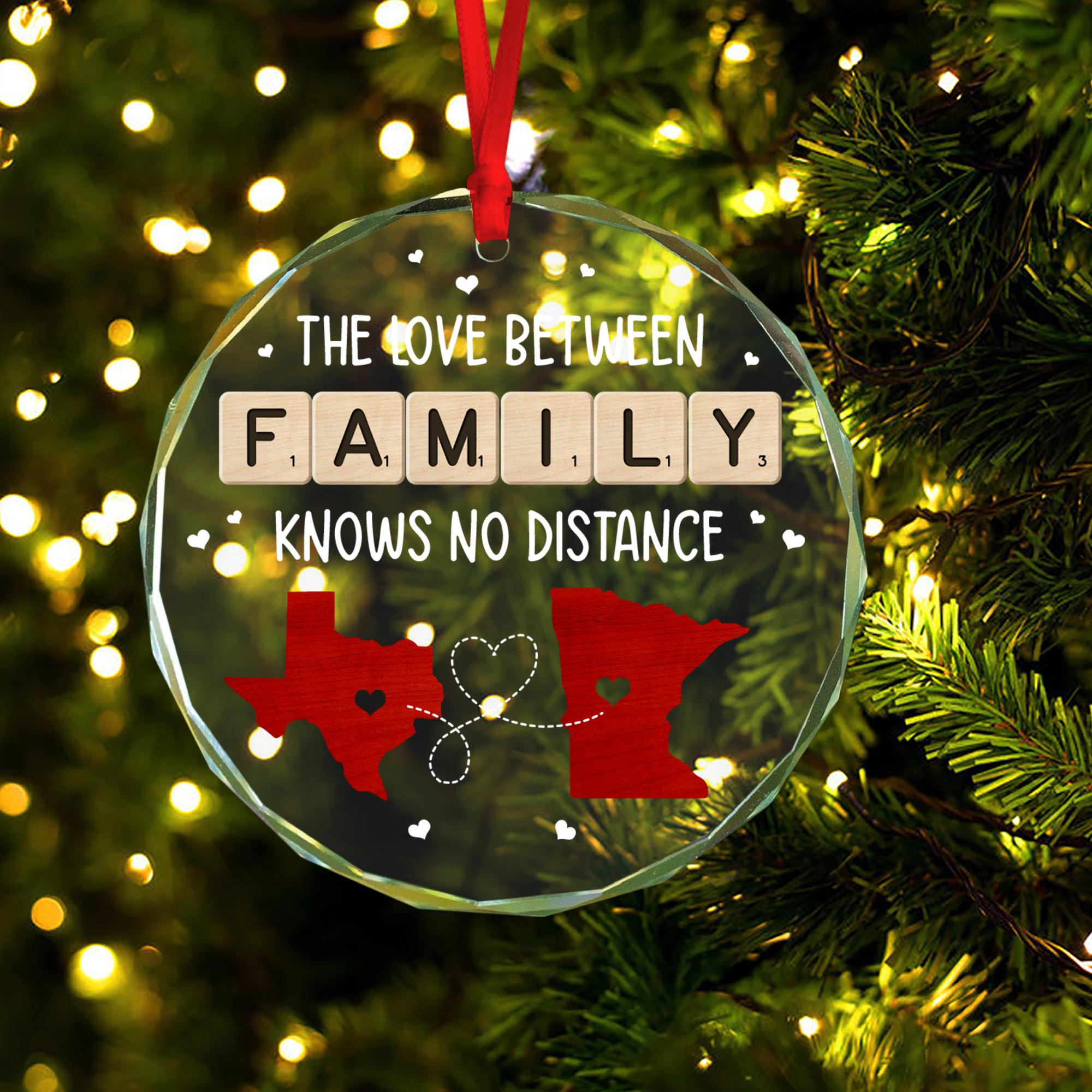 Custom the Love Between Family Knows No Distance Ornament Christmas ...