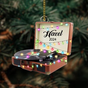 Vinyl Record Ornament, Christmas Decor, Retro Gift, Music Lover Gift, Handmade Ornament, Vinyl Decor,Unique Holiday Gift