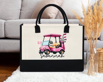 Gepersonaliseerde golfkartas, golfcadeau vrouwen, golfclubtas, golfcadeau-ideeën, golfdraagtas, golftasje, cadeau golfliefhebber, cadeau moederdag