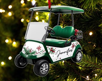 Personalized Golf Cart Ornament: Acrylic Golf Gift