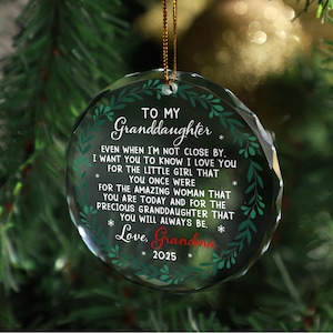 Granddaughter Ornament From Grandma, First Christmas Ornament Granddaughter Ornament Personalized Baby Girls First Ornament Birthday Gift