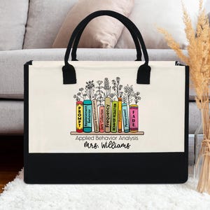 ABA Tote Bag, Applied Behavior Analysis Bag, Behavior Analyst Tote,BCBA Tote Bag,RBT Work Bag,Behavior Therapist Gift,Special Education Tote