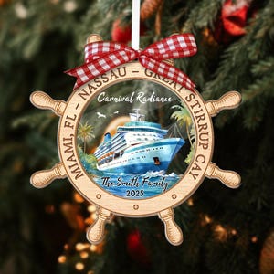 Personalized Cruise Christmas Ornament 2025: Family Vacation Keepsake
